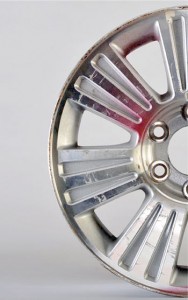 scuffed alloy wheel