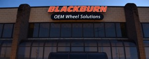 Blackburn OEM Wheel Solutions Sign on outside of building