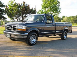 black two door 1993 F-150 Ford